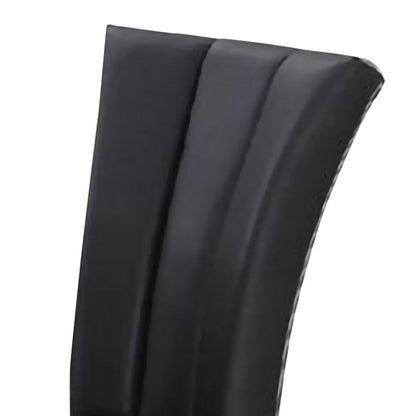 Poundex Leather Upholstered Dining Chair In Poplar Wood, Set Of 2,Black