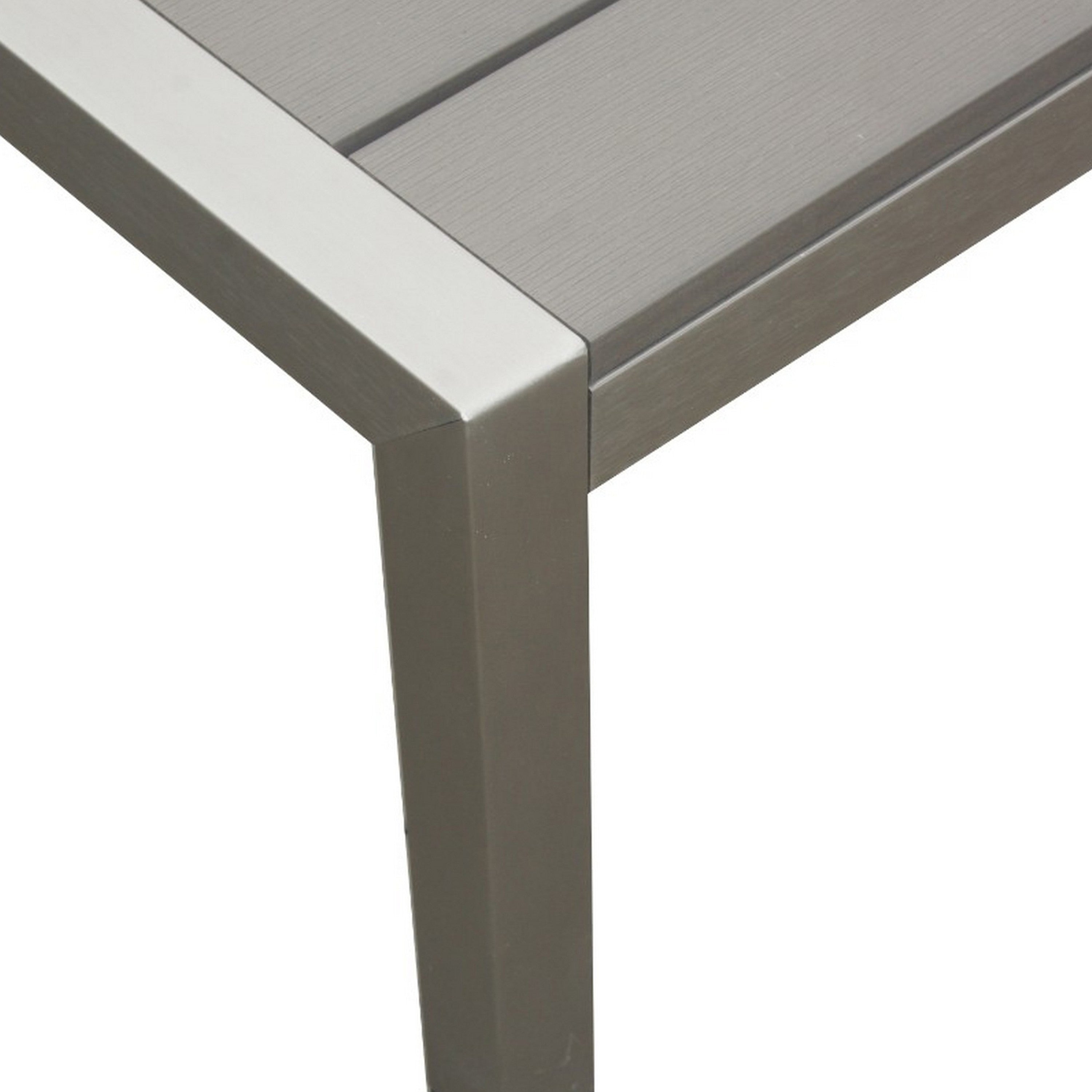 Benzara 16 Inch Outdoor Side Table, Highly Functional, Easy Movable, Gray
