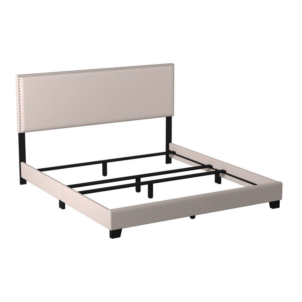 Coaster Ivory Upholstered Eastern King Bed