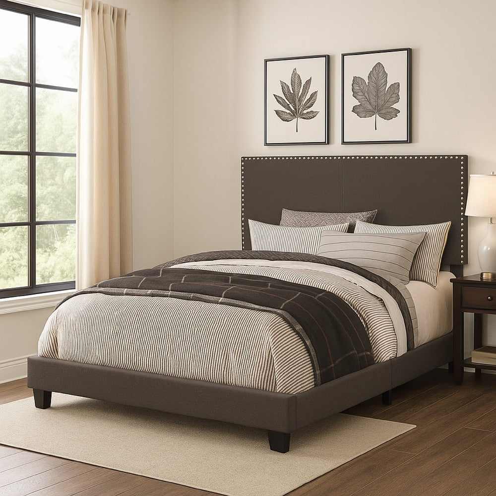Coaster Explicitly Crisp Upholstered Cal King Bed, Espresso