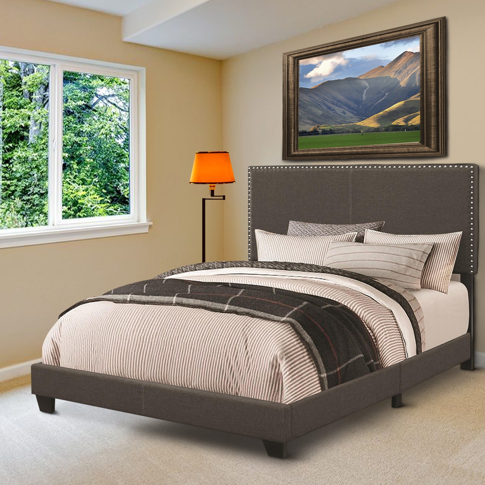 Coaster Explicitly Crisp Upholstered Cal King Bed, Espresso
