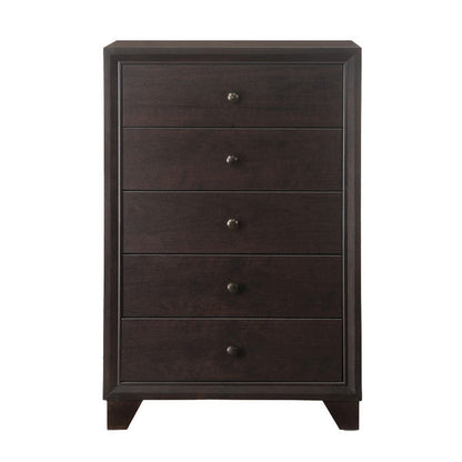 ACME Wooden Chest with 5 Spacious Drawers , Espresso Brown