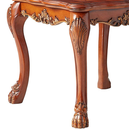 ACME Wooden End Table In Traditional Style , Cherry Oak Brown