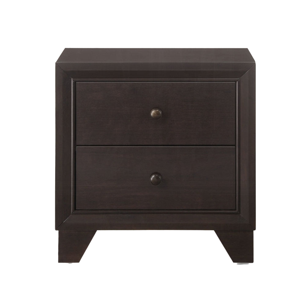 ACME Wooden Night Stand with Two Drawer , Espresso Brown