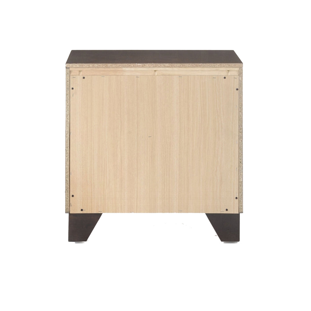 ACME Wooden Night Stand with Two Drawer , Espresso Brown