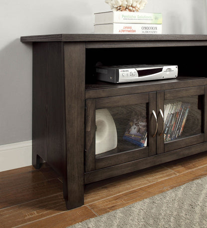 Benzara 60" Wooden TV Stand With 2 Cabinets And 2 Open Shelves In Brown