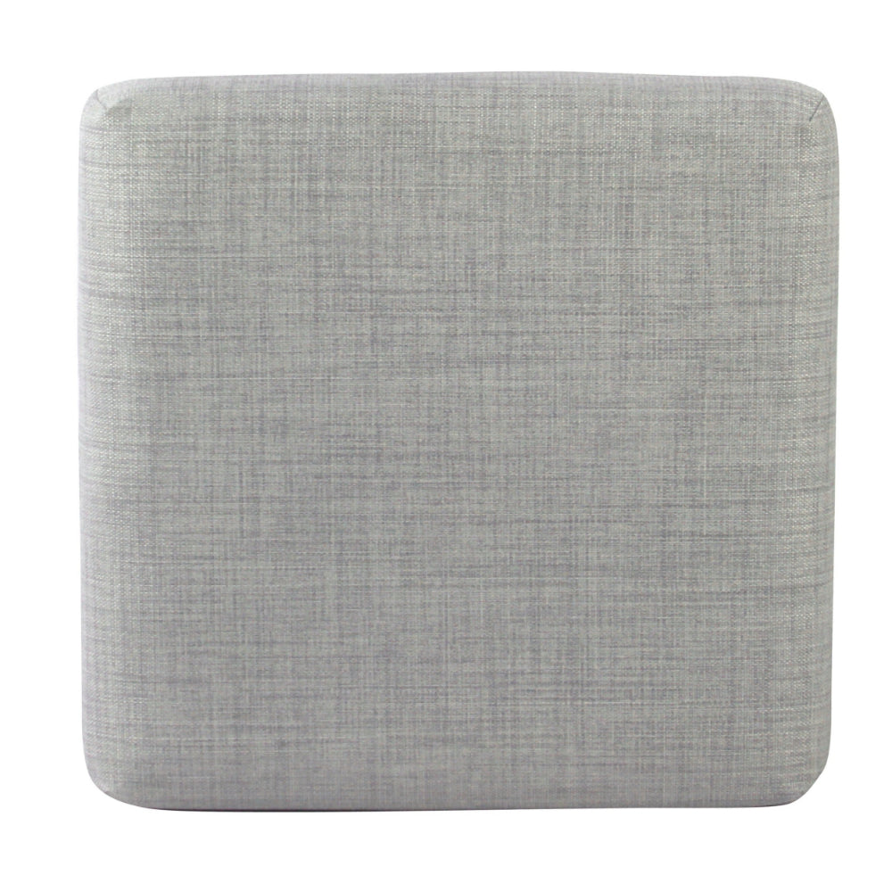 Benjara Open Back Metal Counter Stool with Fabric Upholstered Padded Seat, Gray And Black