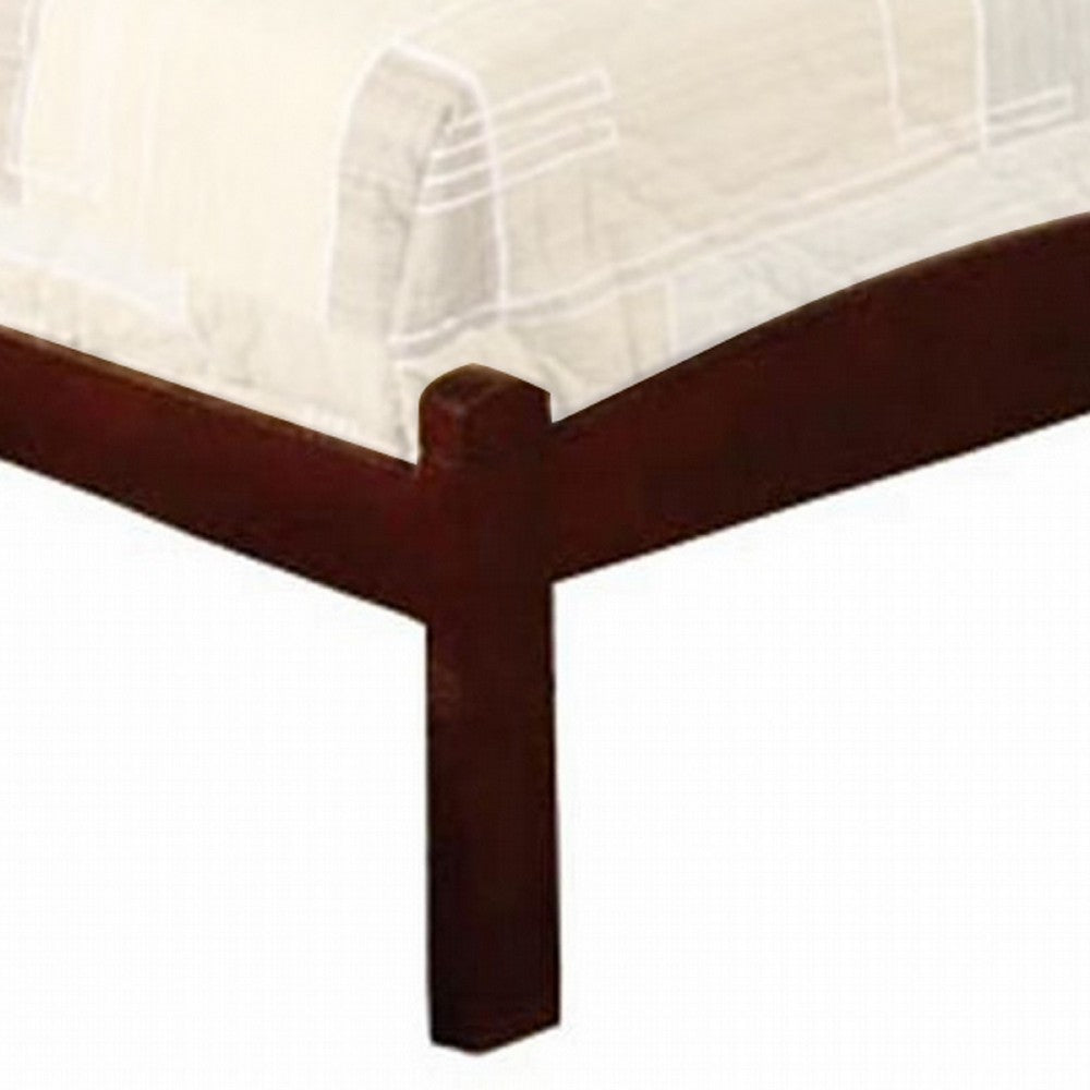 Benjara Transitional Wooden Twin Bed with Panelled Headboard And Footboard, Brown