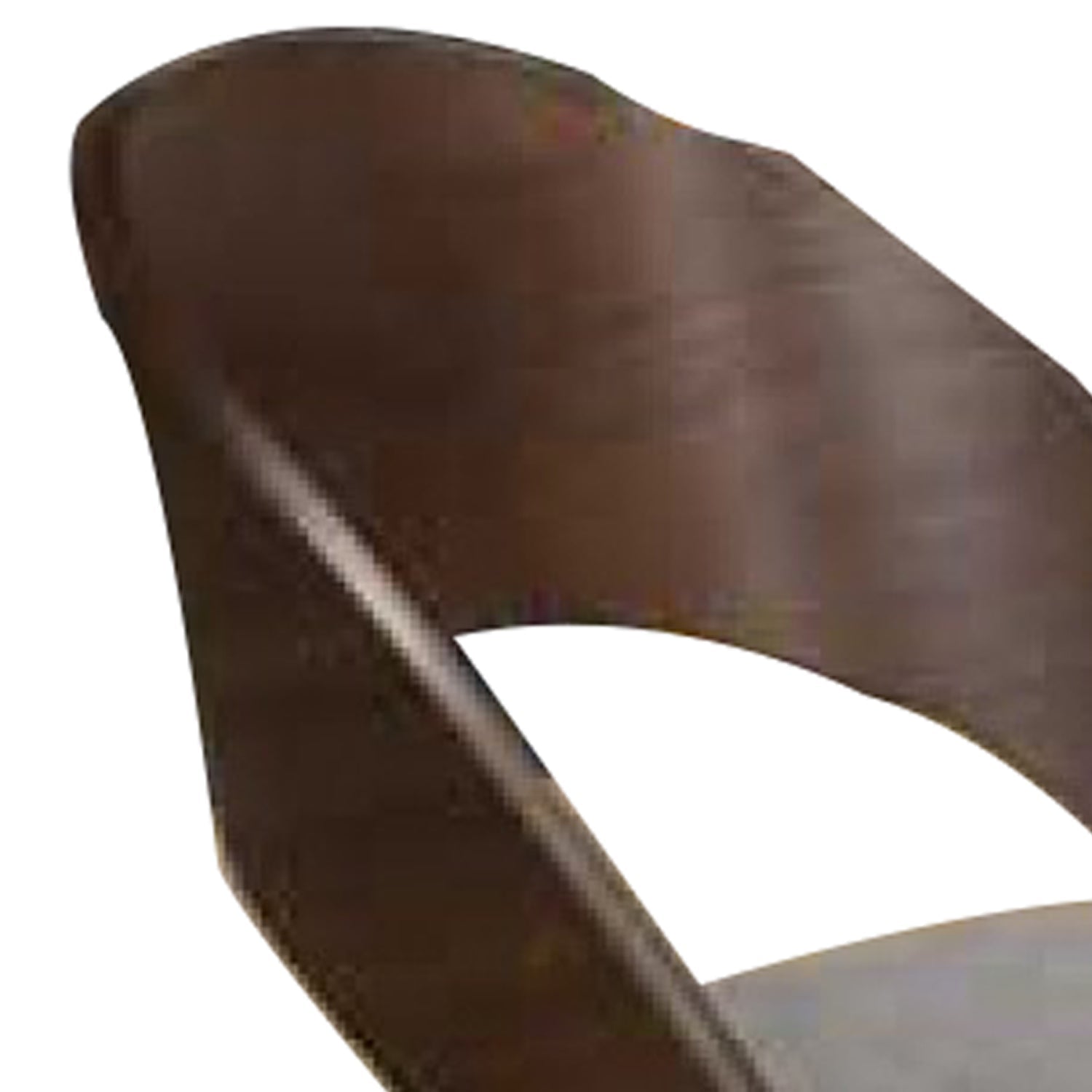 Benjara Wooden Dining Chair with Open Curved Back Design, Set of 2, Walnut Brown