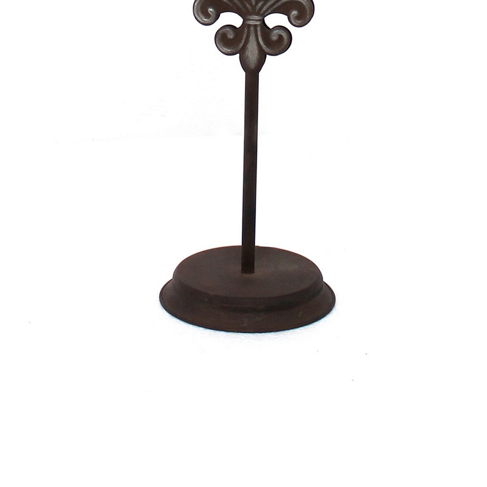 Benjara Metal Table Lamp Set of 2 with Cylindrical Drum Shade And Fleur De Lis Accent,Black