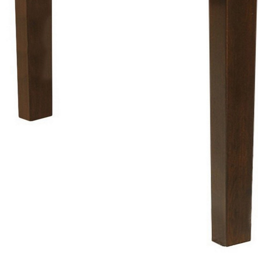 Benjara Rectangular Shape Wooden Dining Table with Tapered Legs, Oak Brown