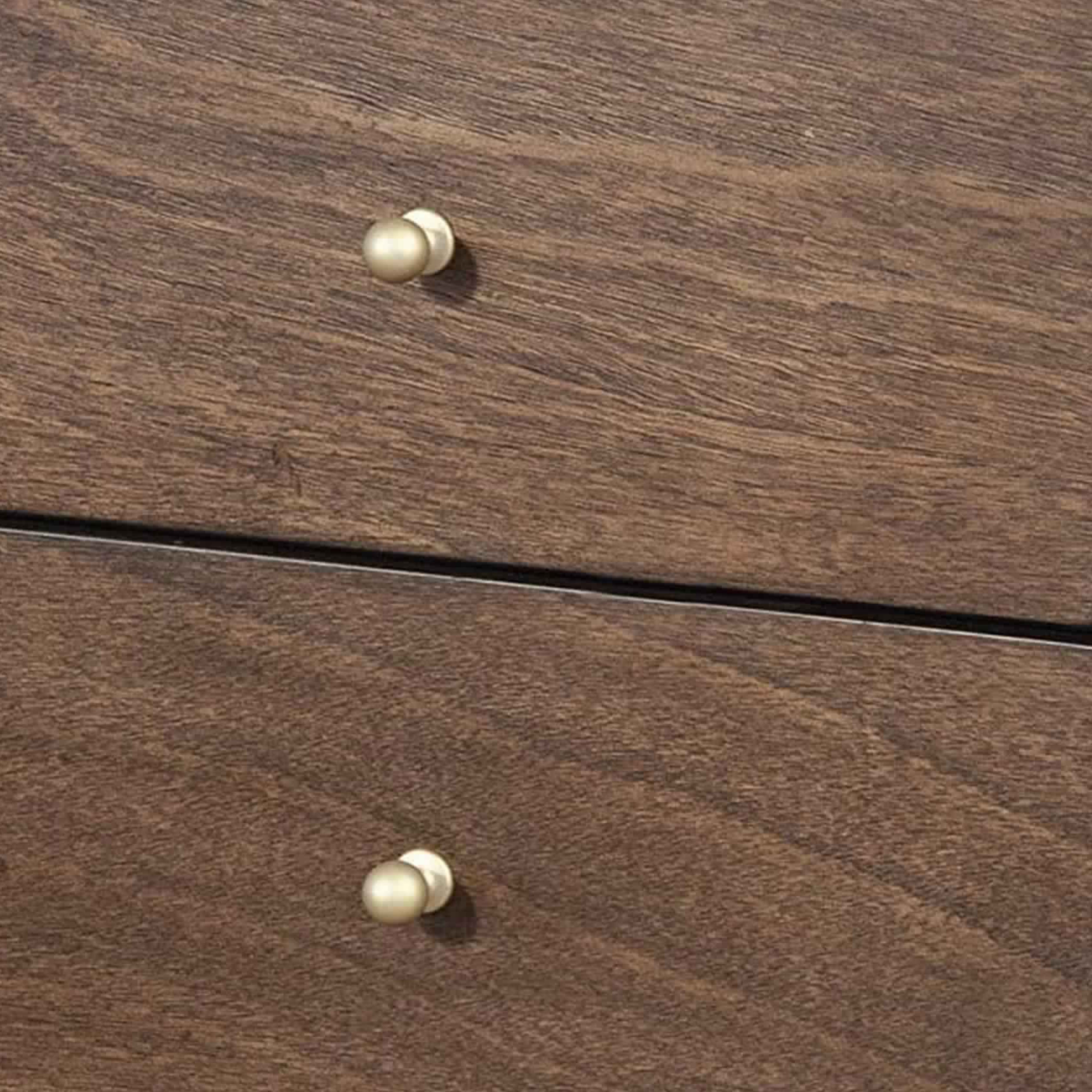 Benjara Mid Century Modern Wooden Nightstand with 2 Drawers And Slanted Legs, Brown
