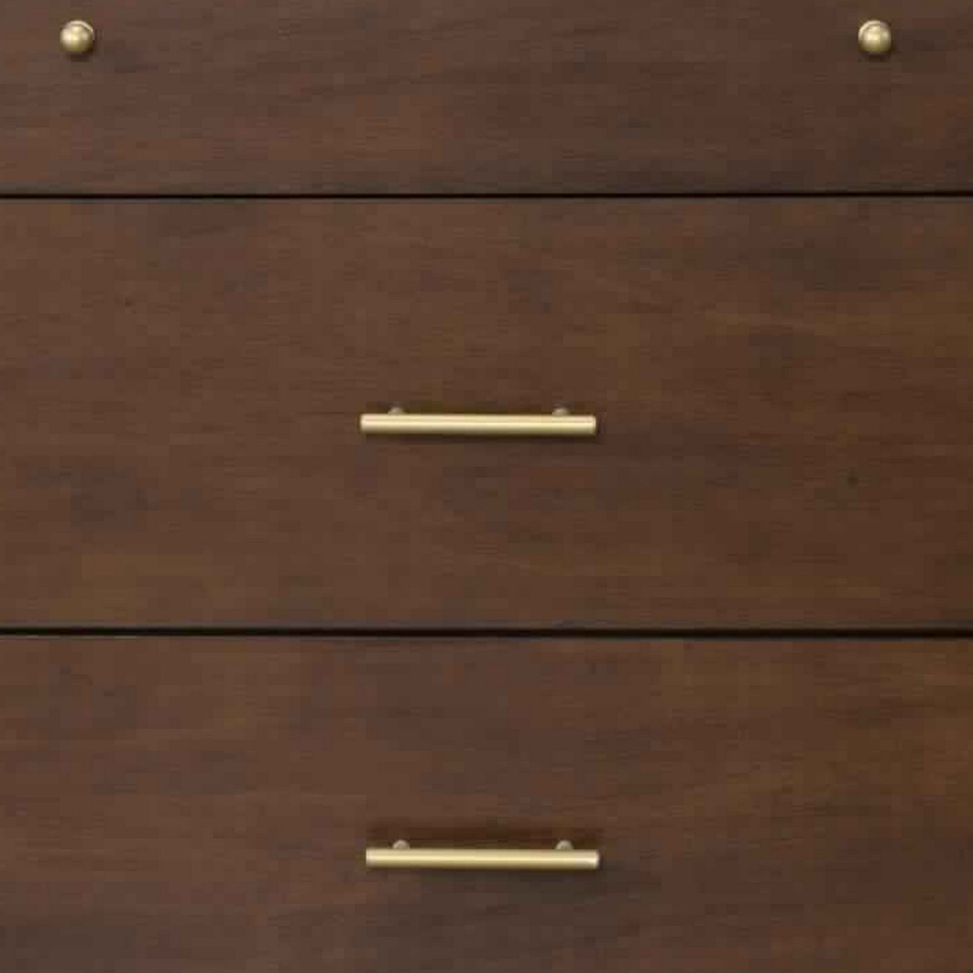 Benjara 3 Drawer Mid Century Modern Wooden Chest with Splayed Legs, Small, Brown