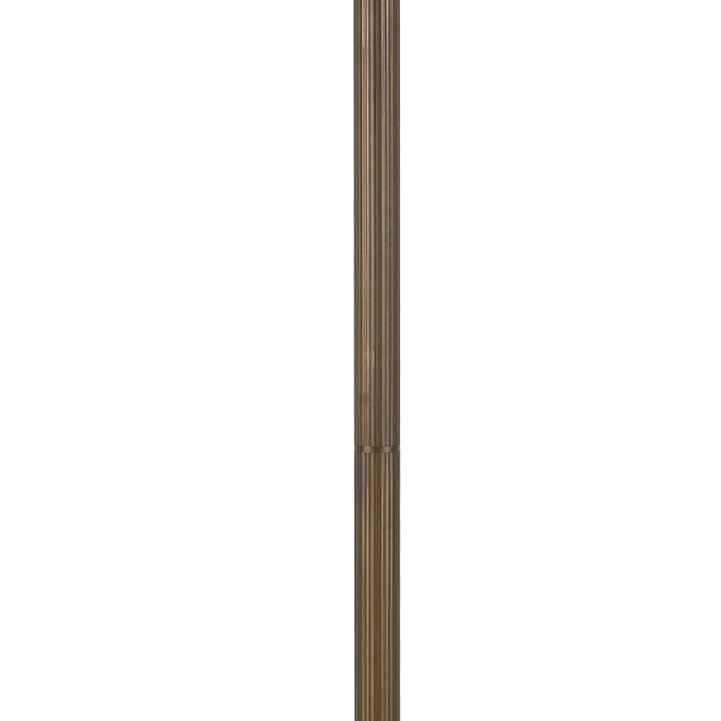 Benjara 2 Bulb Tiffany Floor Lamp With Dragonfly Design Shade, Multicolor