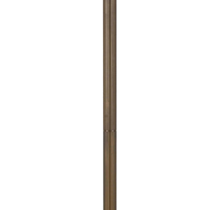 Benjara 2 Bulb Tiffany Floor Lamp With Dragonfly Design Shade, Multicolor