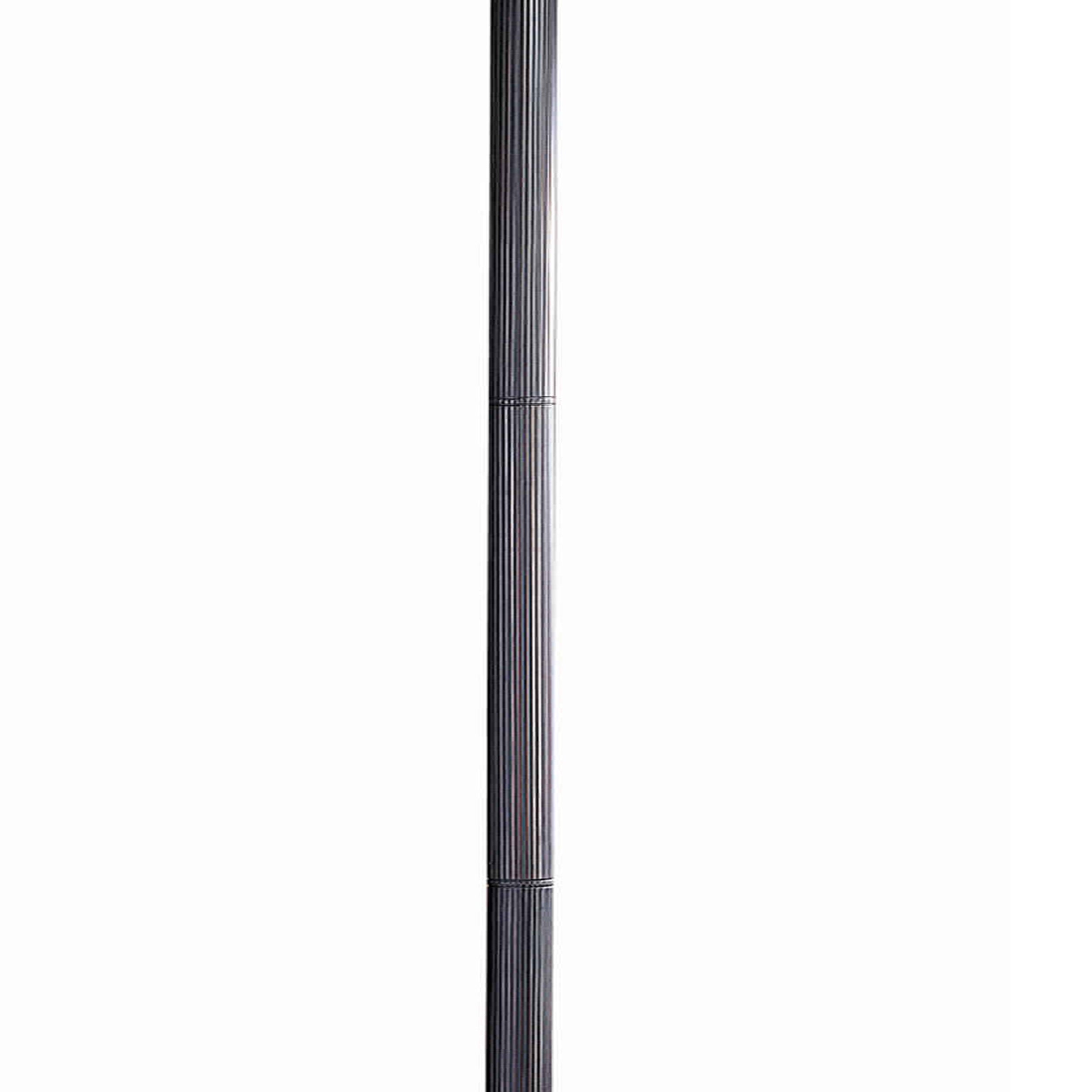 Benjara 3 Way Metal Body Torchiere Lamp With Conical Mica Shade, Bronze