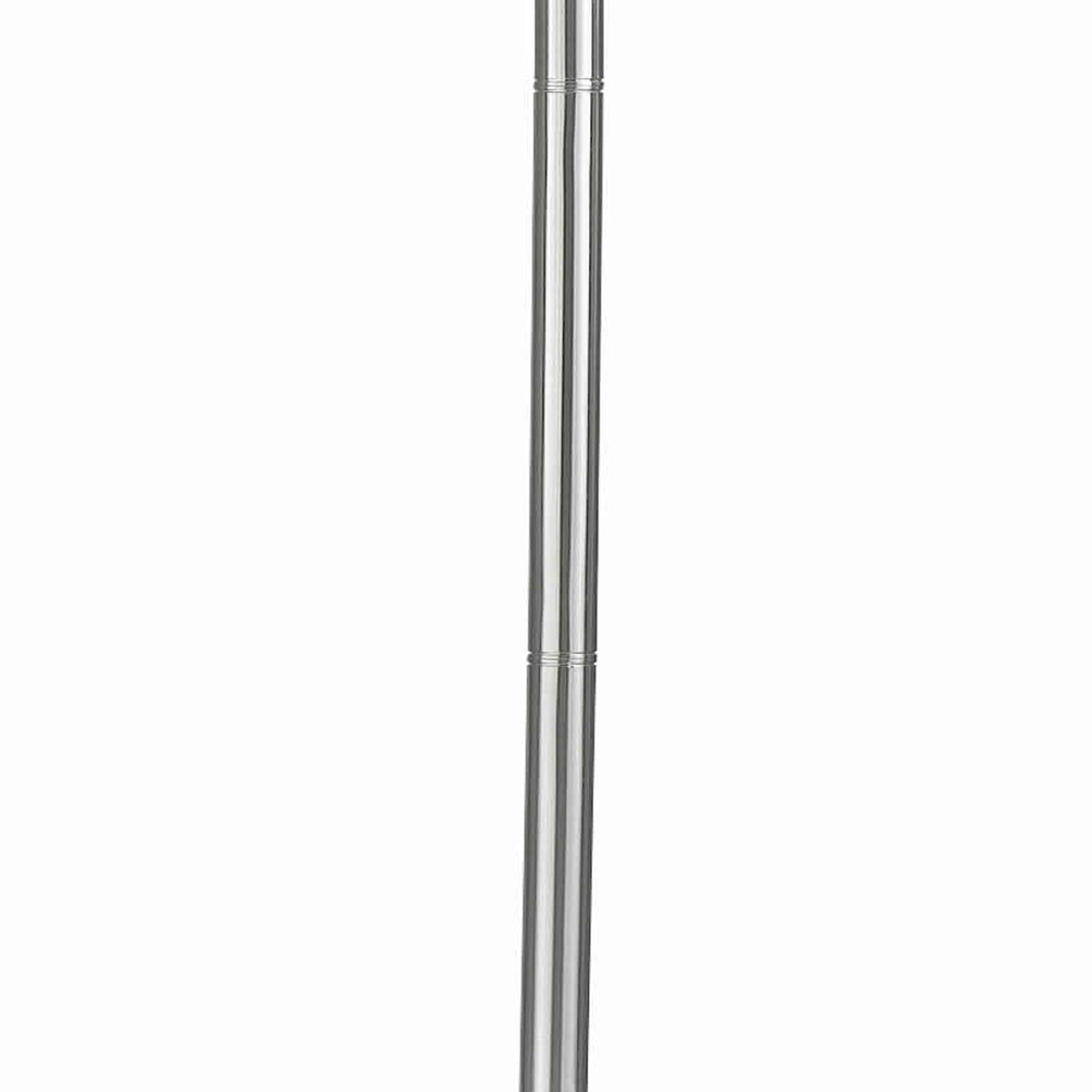 Benjara 3 Way Torchiere Floor Lamp With Frosted Glass Shade And Stable Base, White