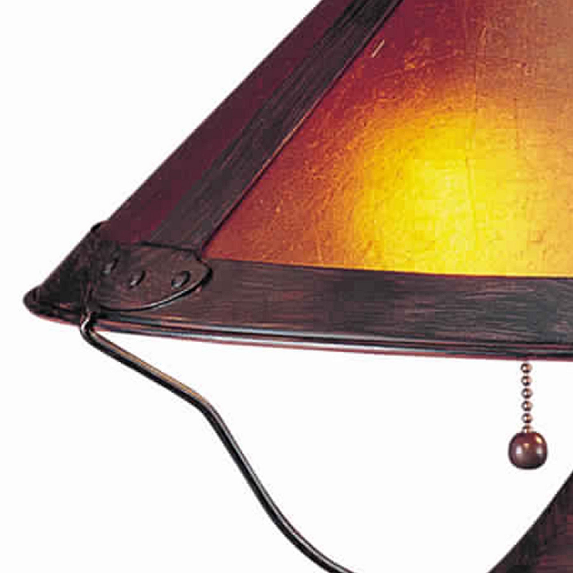 Benjara Pot Bellied Metal Body Table Lamp With Conical Mica Shade, Bronze