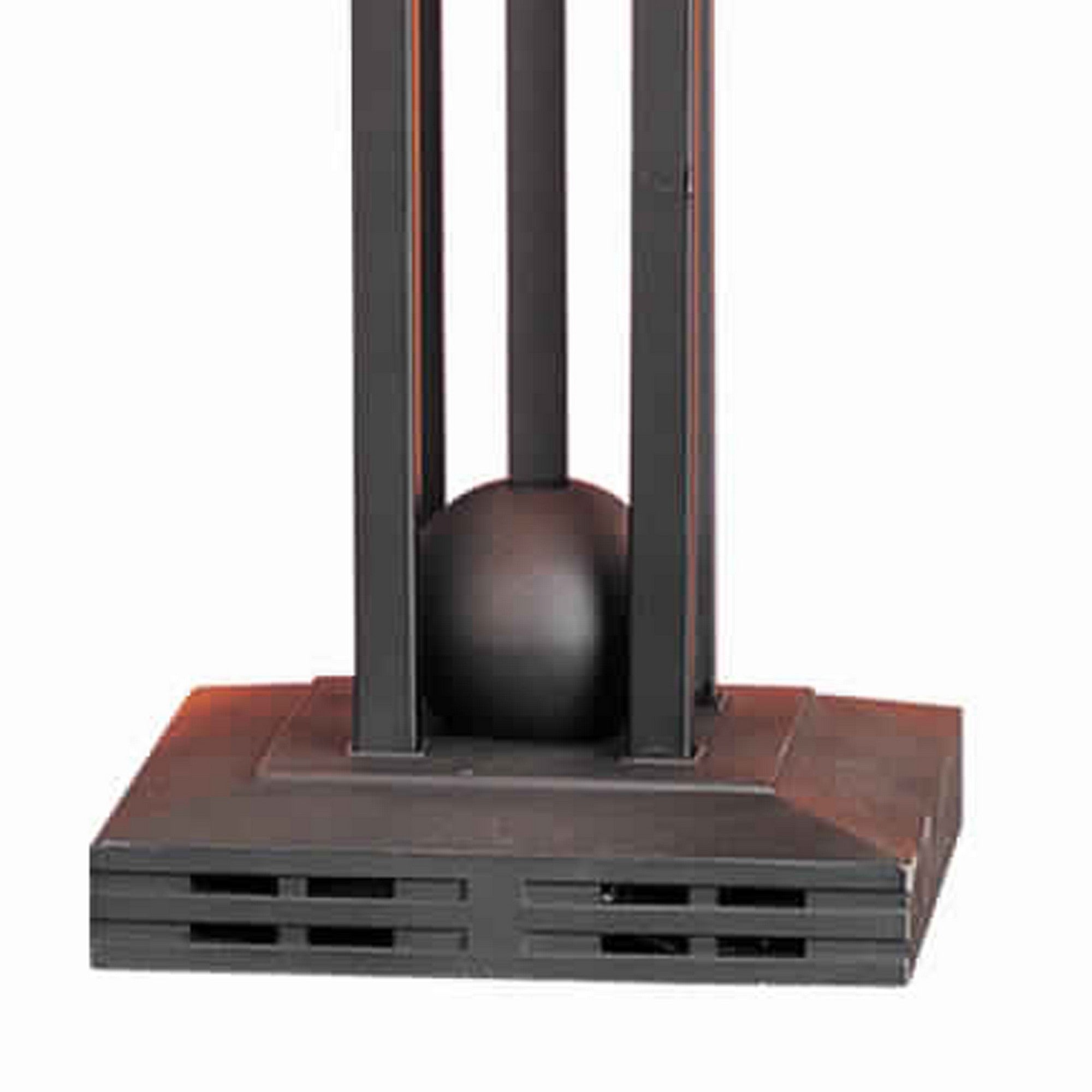Benjara 25 Inch Modern Ball Inlay Metal Body Table Lamp, Mica Shade, Bronze