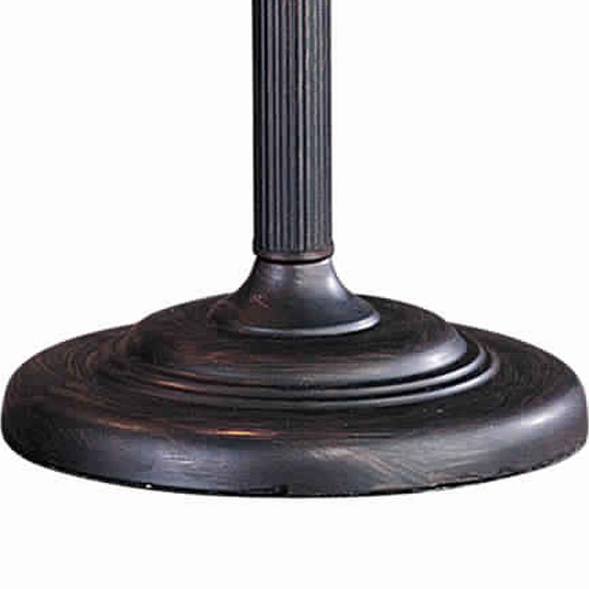 Benjara Metal Body Swing Arm Table Lamp With Conical Mica Shade, Bronze
