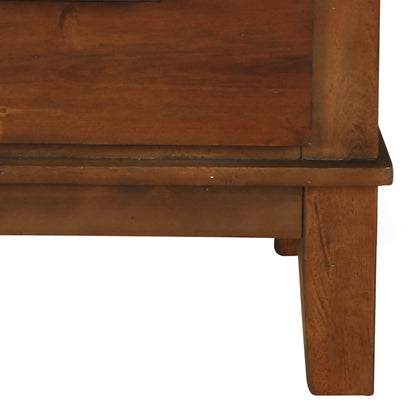 Benjara Wooden Nightstand with Chamfered Legs And 2 Spacious Drawers, Brown