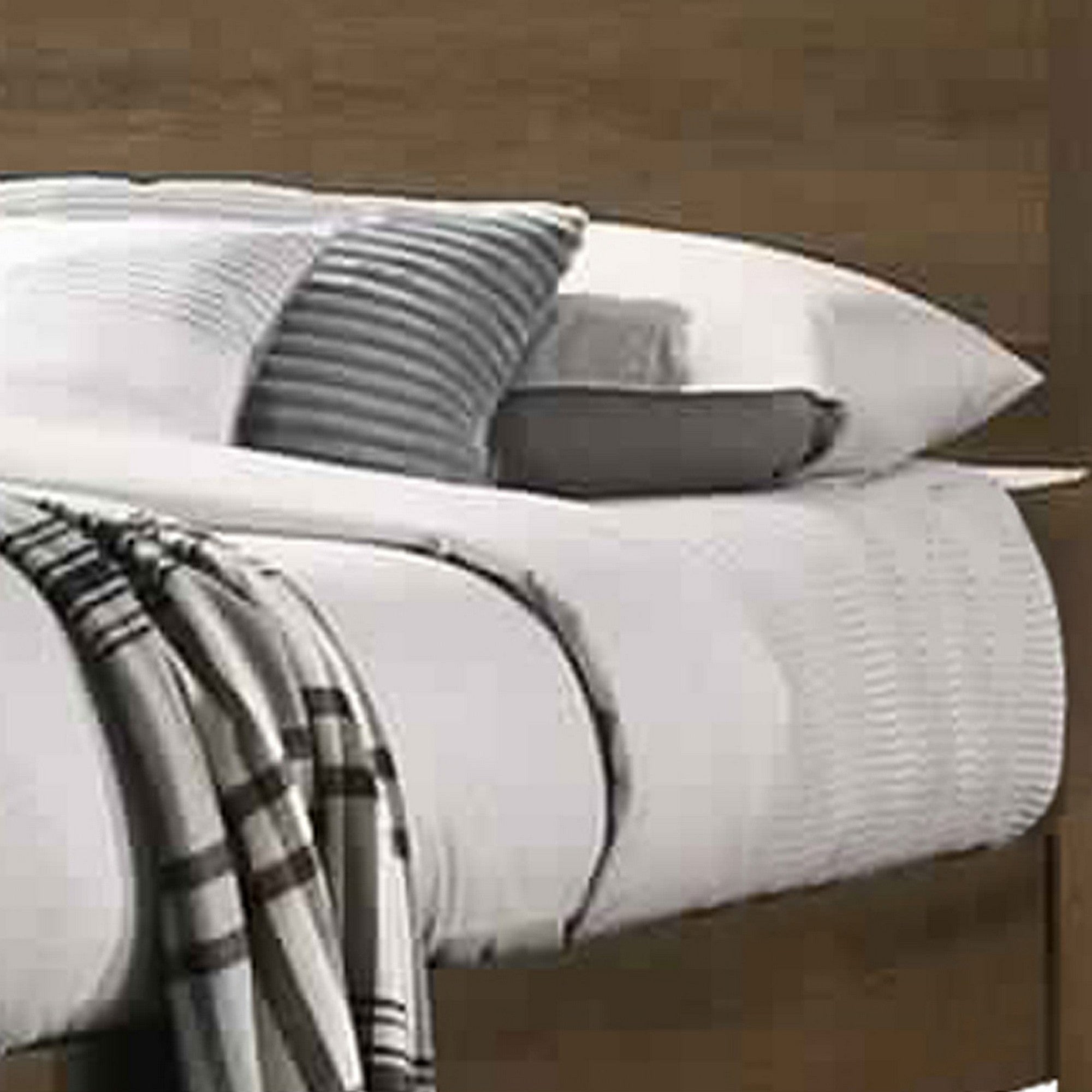 Benjara Transitional Style Wooden Eastern King Bed with Raised Molding Trim, Brown
