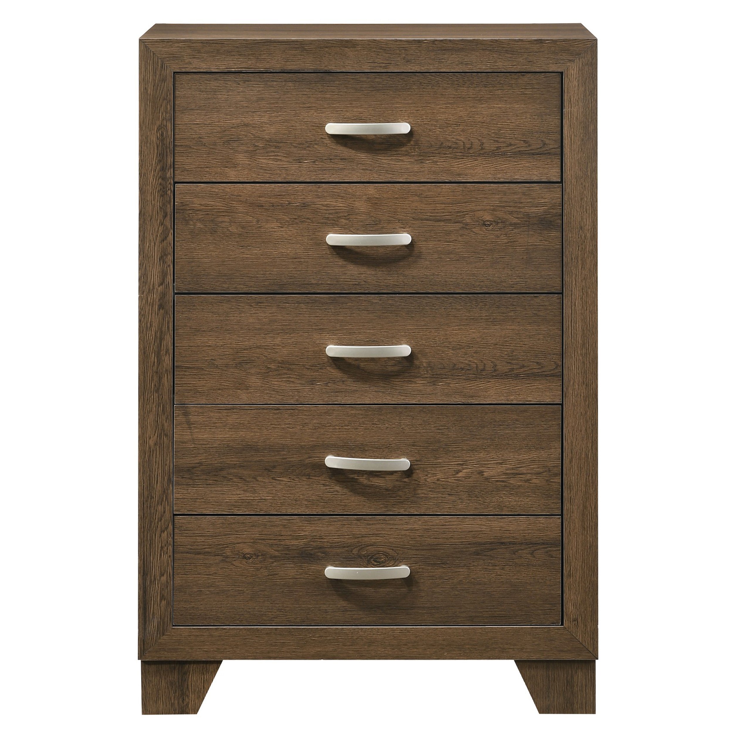 Benjara Transitional Style Wooden Chest with 2 Drawers And Metal Handles, Brown
