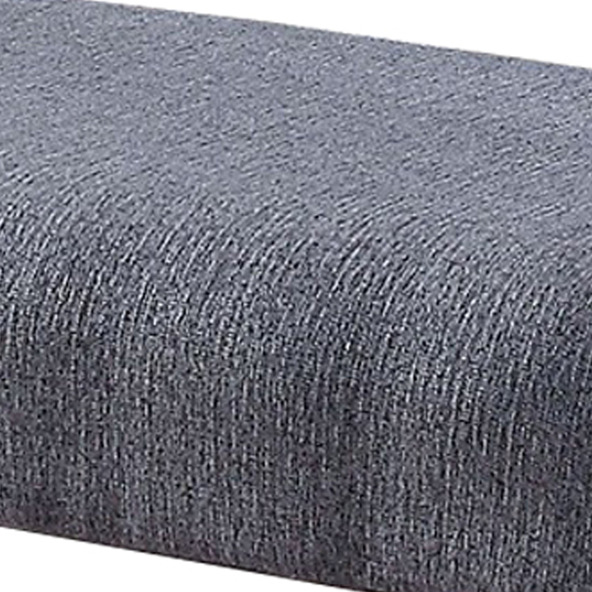 Benjara Rectangular Fabric Counter Height Bench with Padded Seat, Brown And Blue