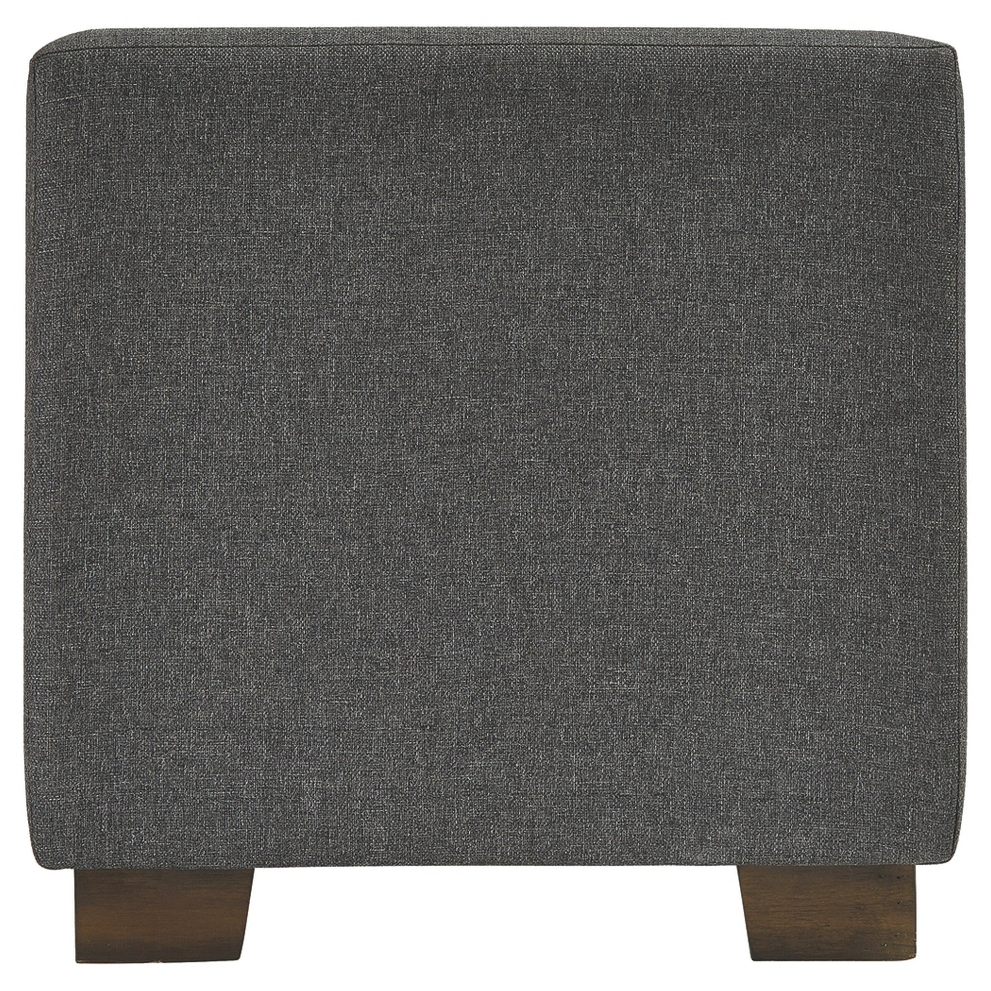 Benjara Fabric Tufted Seat Storage Bench with Block Feet, Dark Gray