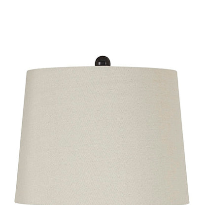 Benjara Metal Table Lamp with Turned Pedestal Base, Set of 2, Bronze