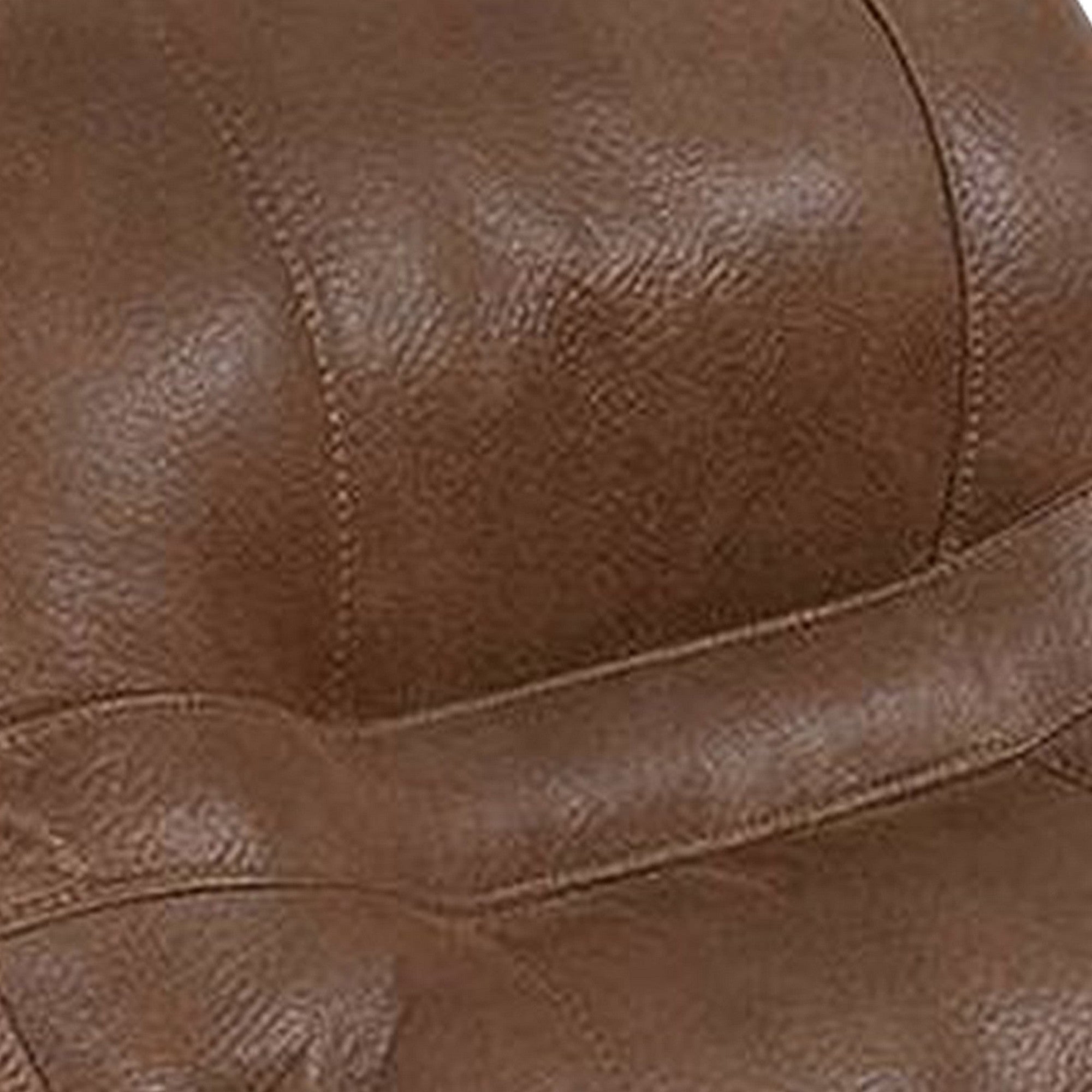Benjara 41 Inch leatherette Reclining Chair with USB Port, Brown