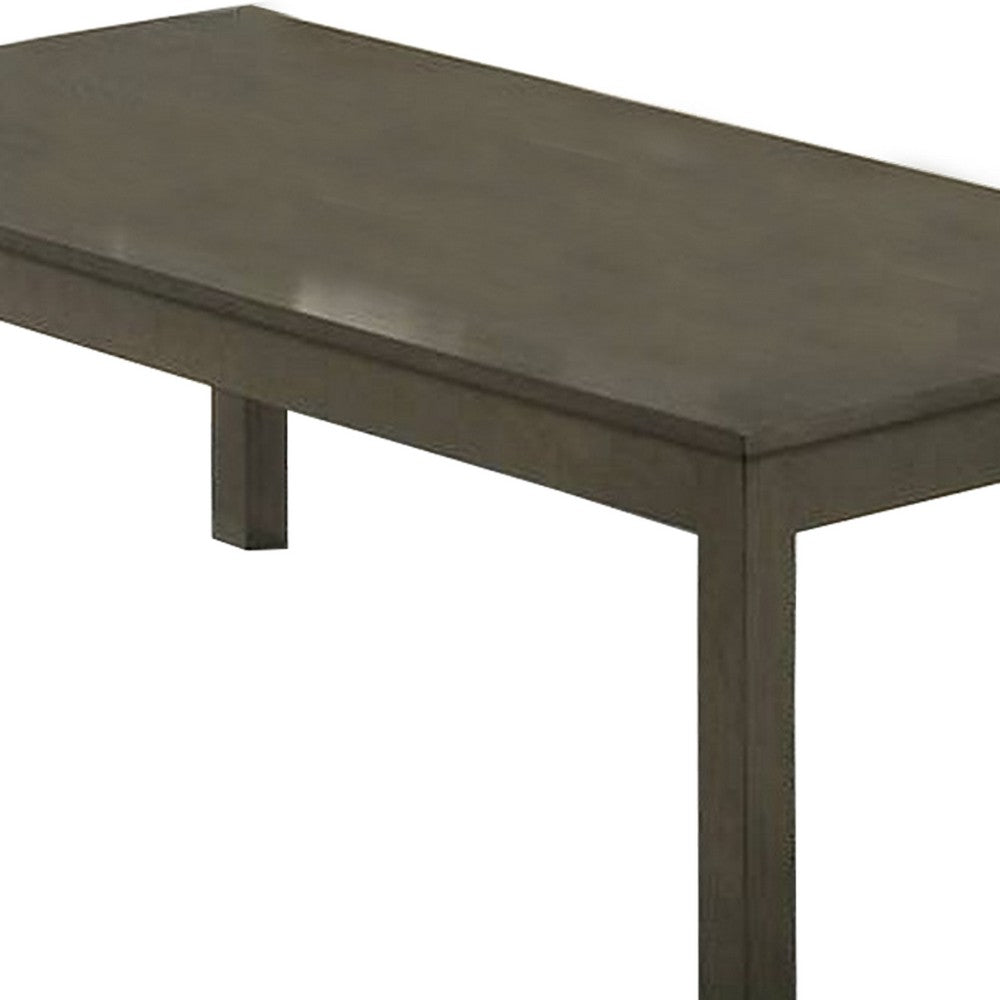 Benjara 3 Piece Transitional Coffee Table And End Table with Block Legs, Gray