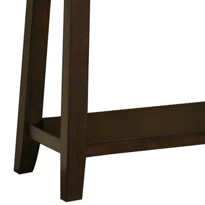 Benjara Wooden Console Table with One Open Shelf, Brown