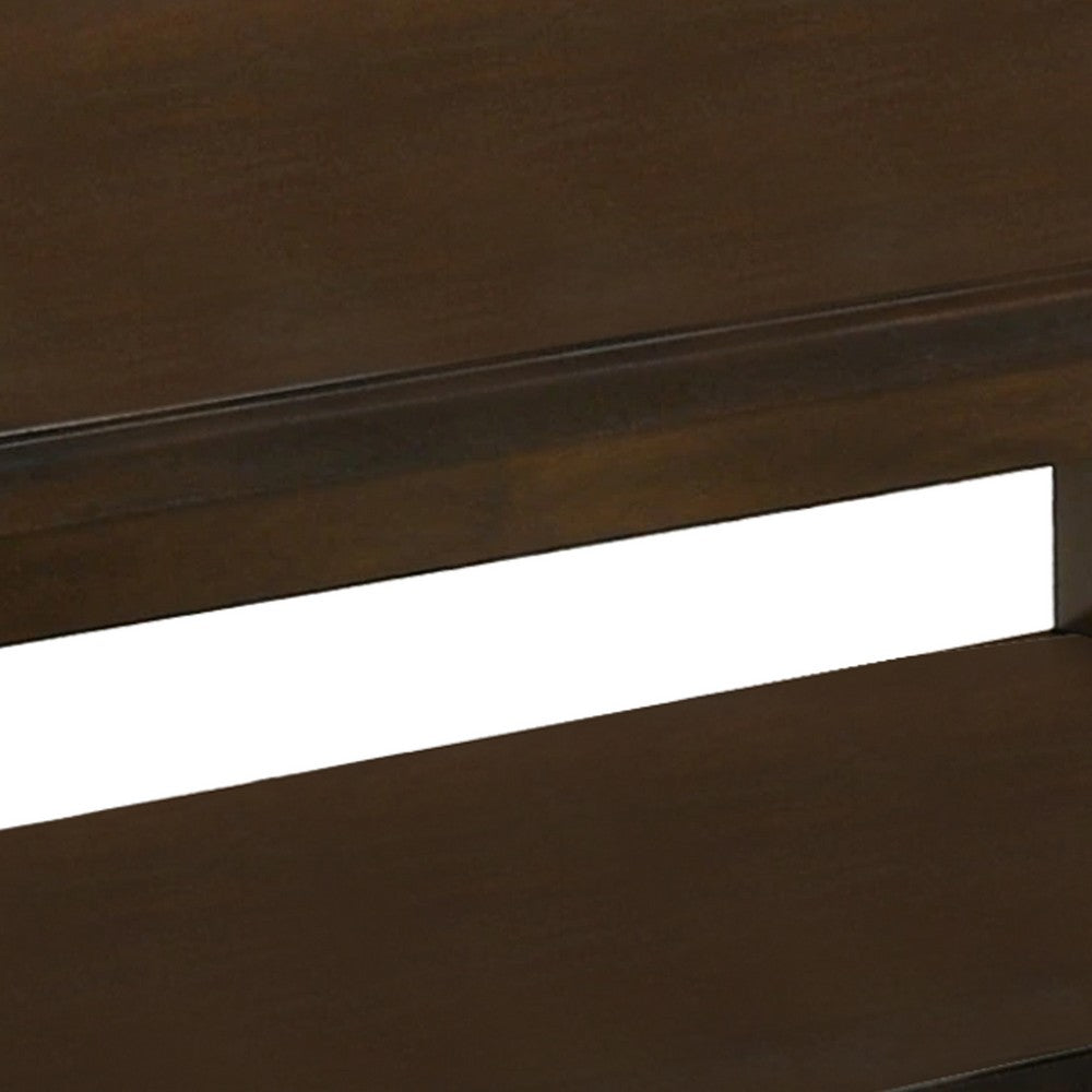 Benjara Wooden Coffee Table with One Open Shelf, Brown