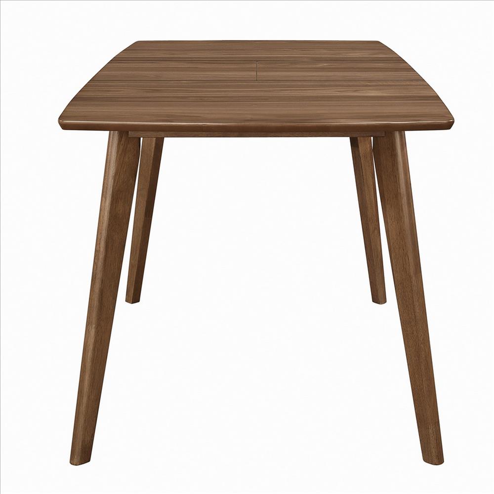 Benjara 30 Inch Mid Century Modern Wooden Dining Table, Brown