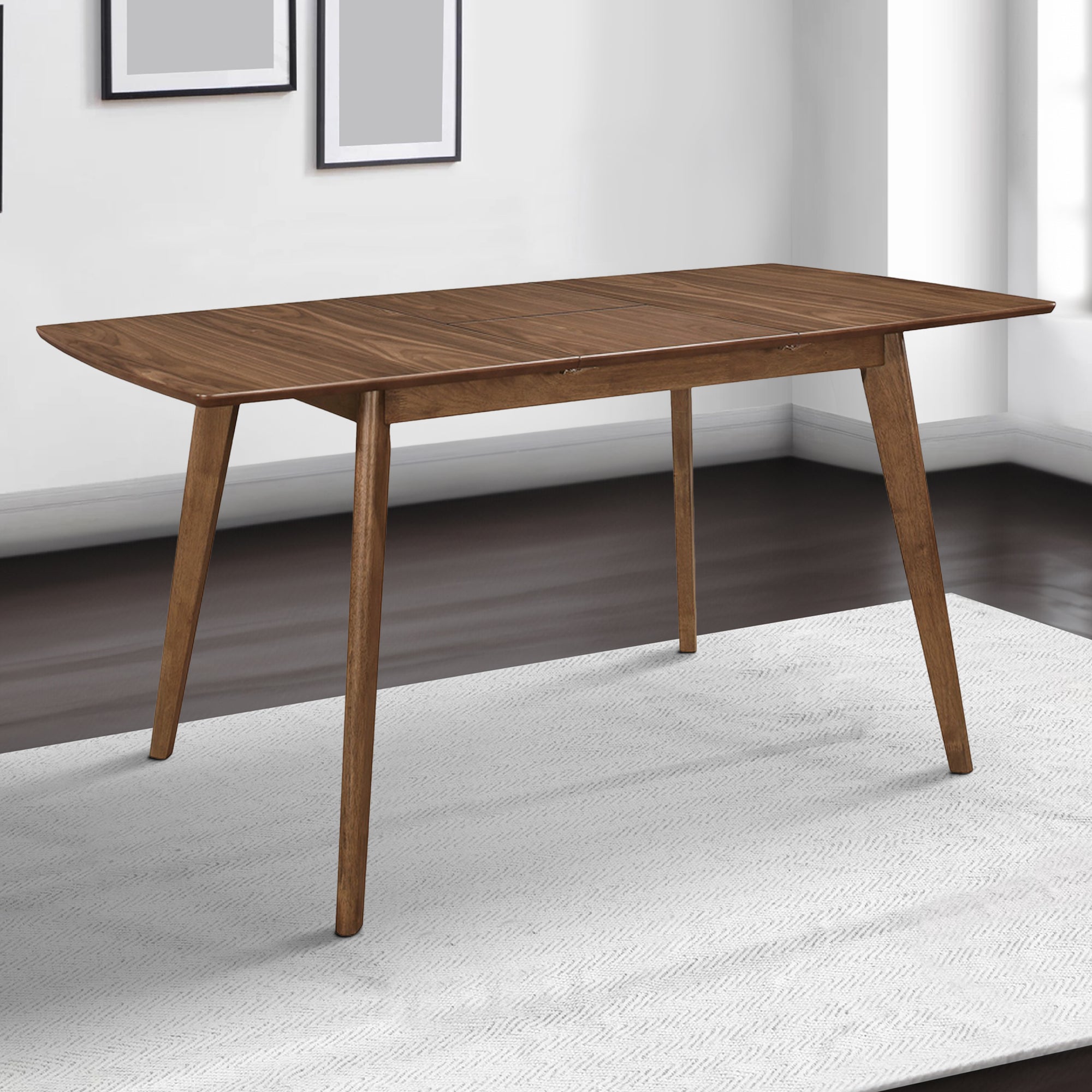 Benjara 30 Inch Mid Century Modern Wooden Dining Table, Brown