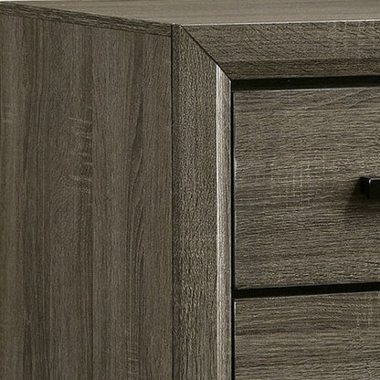 Benjara 24 Inch 2 Drawer Wooden Nightstand With Finger Pulls, Brown