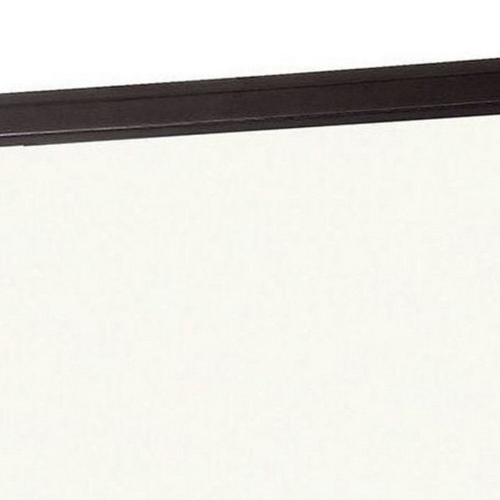 Benjara 38 Transitional Style Square Wooden Frame Mirror, Espresso