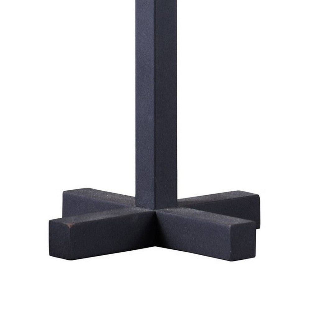 Benjara Table Lamp with Metal Cross Legged Base, Black