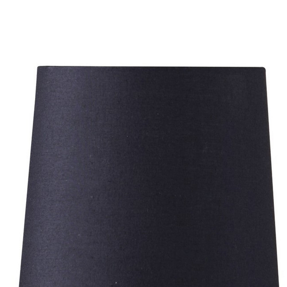 Benjara Table Lamp with Metal Cross Legged Base, Black