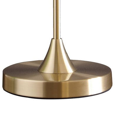 Benjara Table Lamp with Metal Base And Glass Globe Shade, Gold