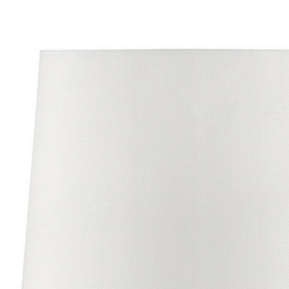 Benjara Table Lamp with Teardrop Metal Base And Fabric Shade, Pink