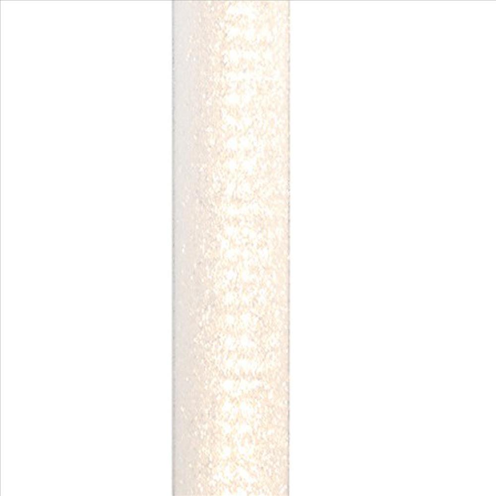 Benjara Column Style Floor Lamp with Sandrock Acrylic Tube, Clear