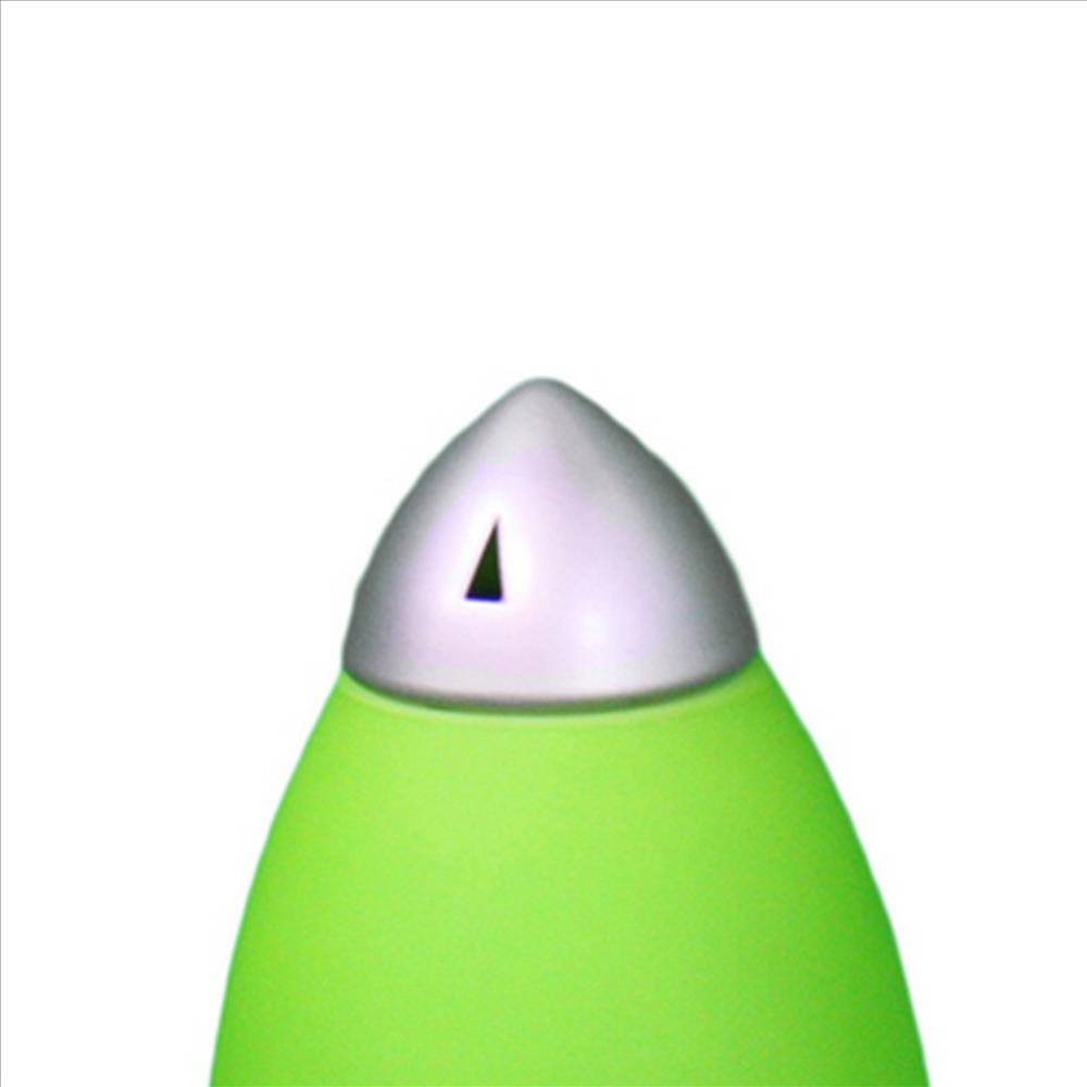 Benjara Kid Table Lamp with Rocket Design Silhouette, Green