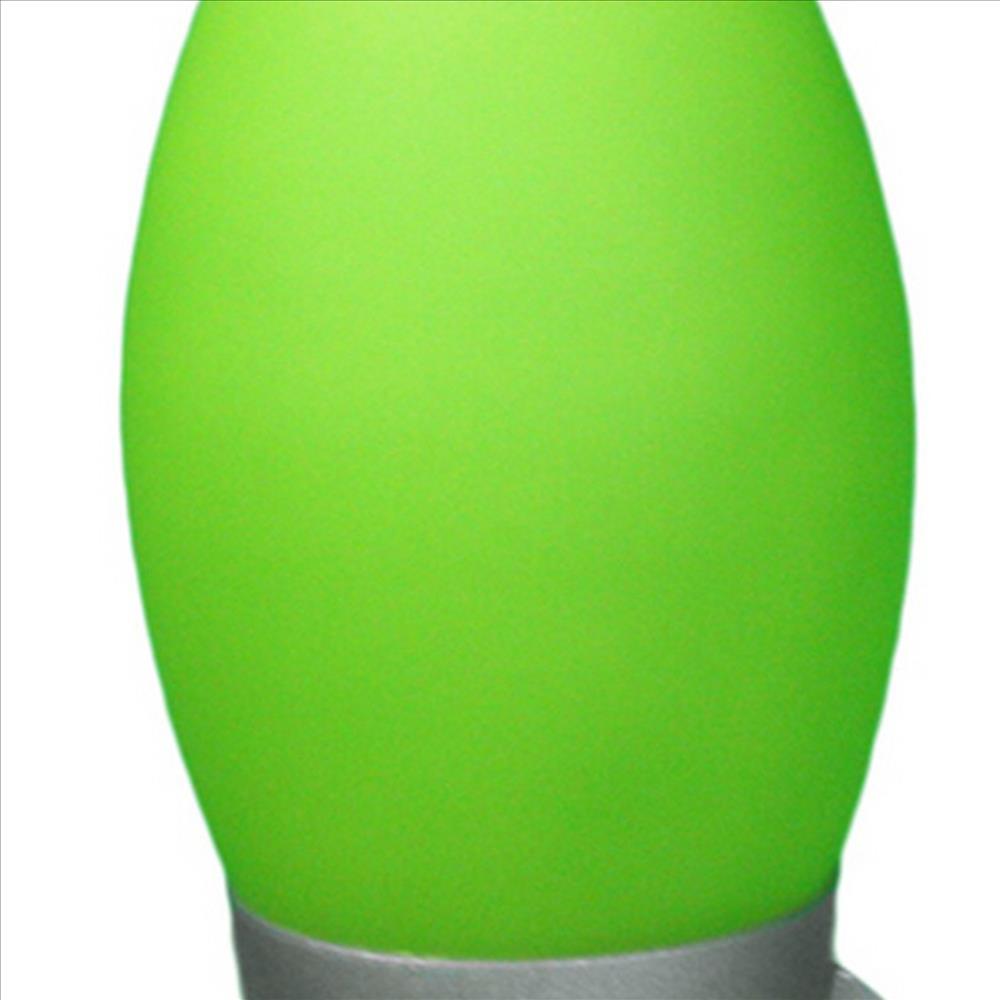 Benjara Kid Table Lamp with Rocket Design Silhouette, Green