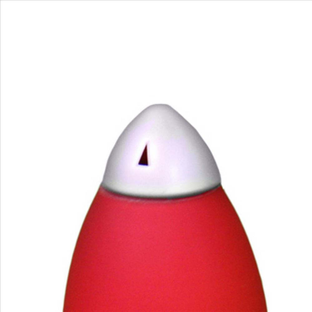 Benjara Kid Table Lamp with Rocket Design Silhouette, Red