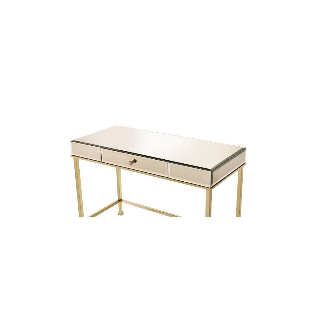 Benjara Rectangular Storage Writing Desk, Pink