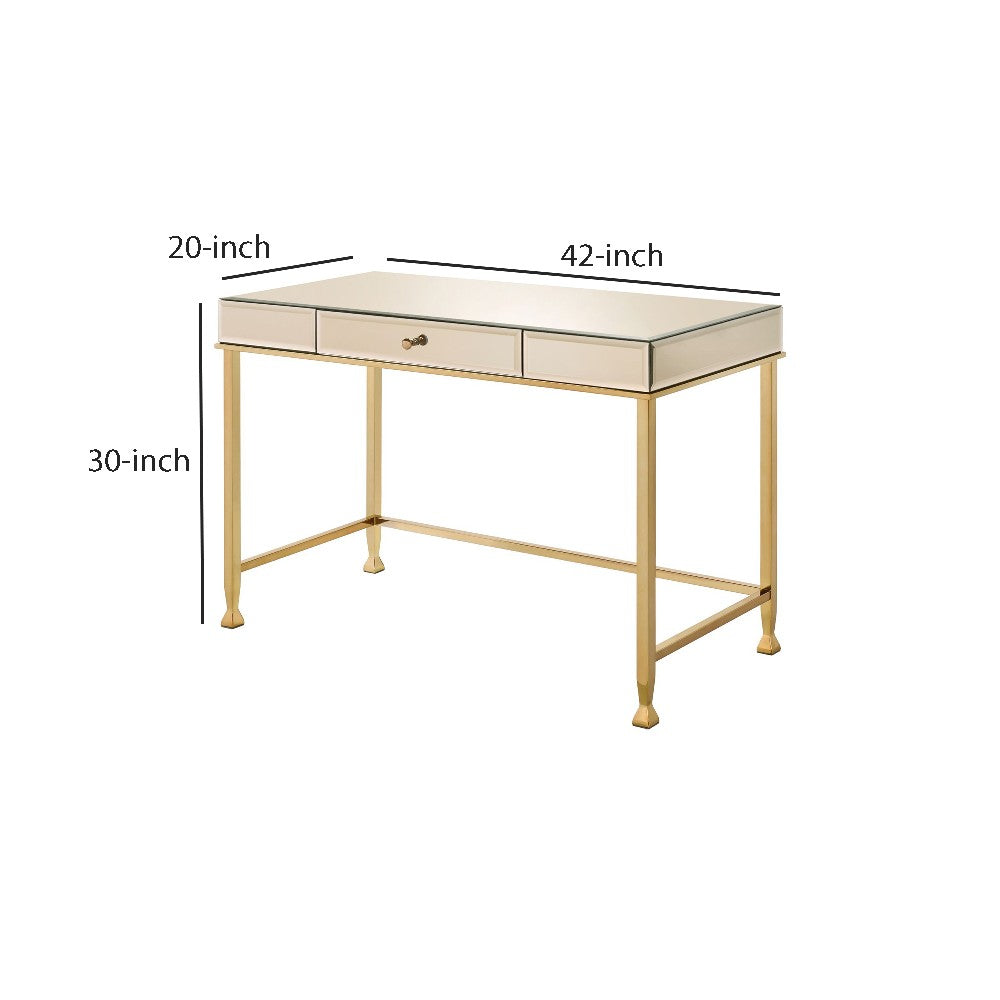 Benjara Rectangular Storage Writing Desk, Pink