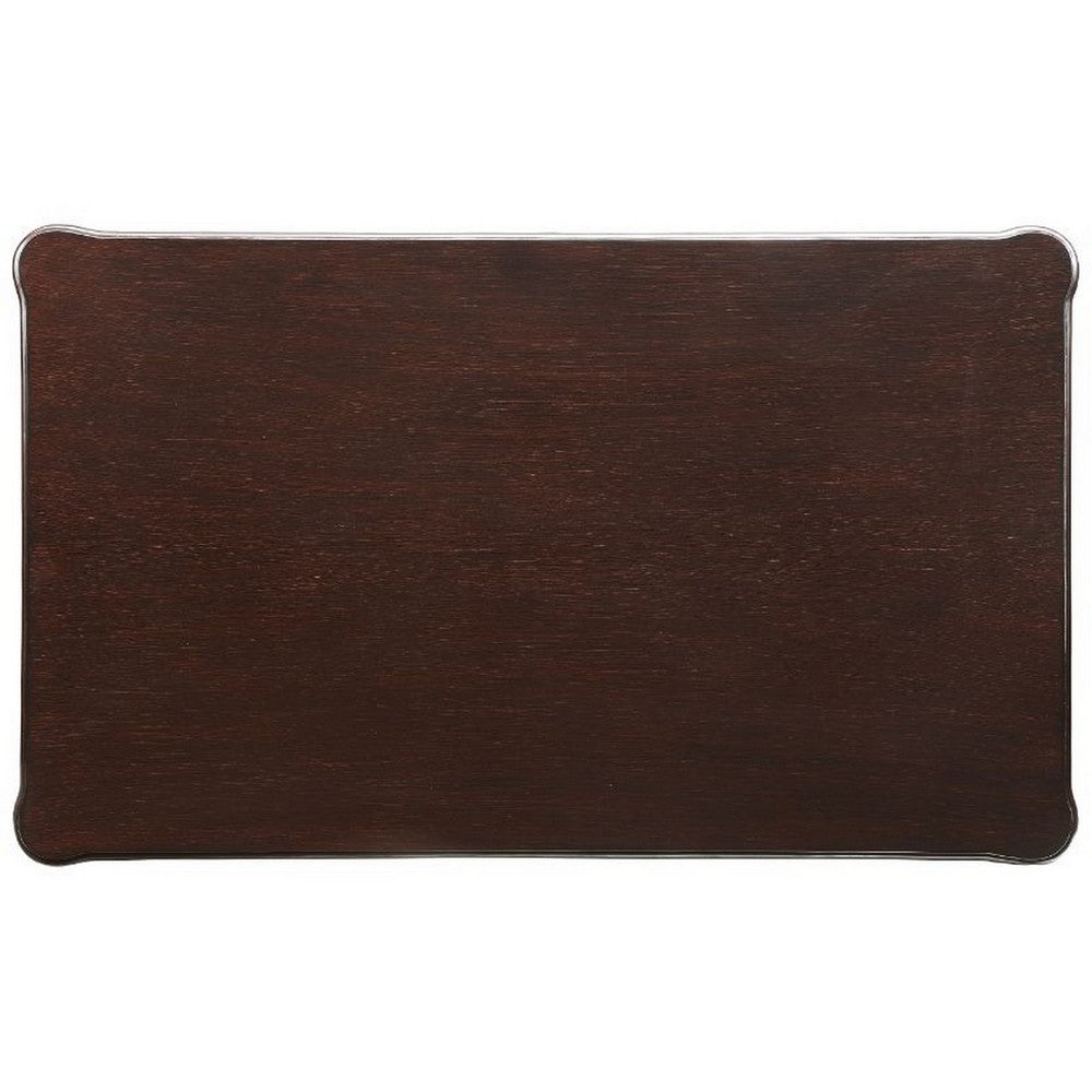 Benjara Coffee Table with Traditional Style And Turned Legs, Espresso Brown
