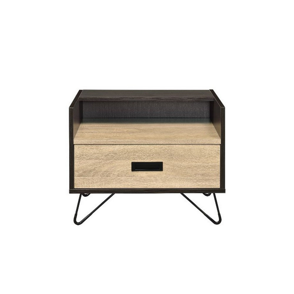 Benjara Accent Table Possessing Metal Leg with Tip